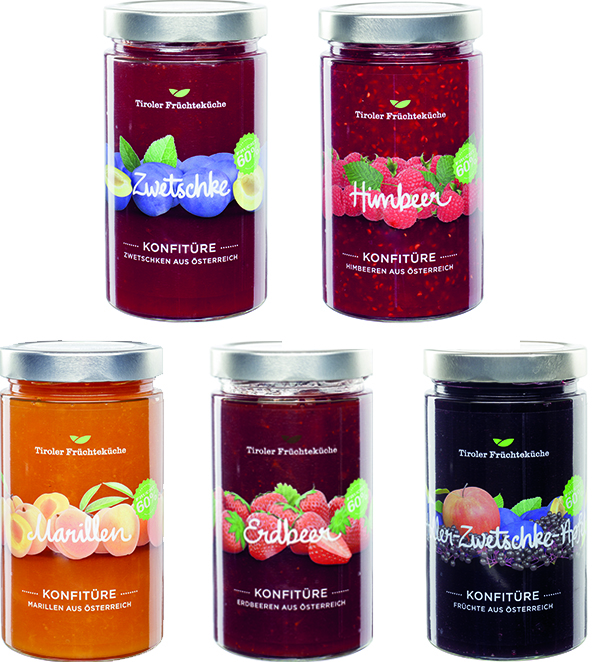 Jams with 100% fruit from Austria Jams with 100% fruit from Austria
